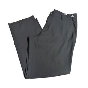 Adidas Pants Men 36x30 Activewear Flat Front Pockets Straight Black
